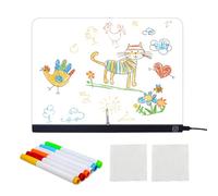 Tablero de dibujo LED - Panel de escritura acrílico brillante | Diseño de superficie de comunicación de dibujo multicolor recargable borrable, ideal para proyectos de arte en el hogar o en el