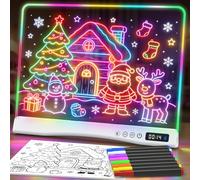 Tablero de dibujo LED para niños, pizarra LED recargable para garabatear | Pizarra LED para niños, pizarra luminosa, pizarra acrílica, tablón de notas, regalo creativo, juguete para niñas y niños de 4
