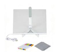 Tablero de dibujo LED para niños, tablero de notas LED con colores para garabatos, tablero de dibujo iluminado con 7 marcadores y trípode, regalo para niños para cumpleaños, Navidad