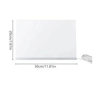 Tablero de dibujo LED para niños, tablero iluminado USB de borrado en seco con soporte ajustable y bolígrafo de 7 colores, juguete de arte y manualidades de PVC para noche, escuela, vacaciones