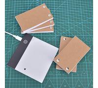 Tablero de Dibujo LED Portátil con Orificio de Posicionamiento Iluminado, Kit de Libro con Tapa USB, Suministros de Pintura para Dibujar, Caligrafía, Animación, Niños (USB)