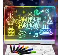 Tablero de Dibujo LED Recargable,7 Modos de Luz Fija y 3 Modos Flash RGB