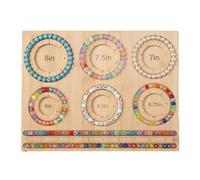 Tablero De Diseño De Cuentas Tableros de cuentas madera, herramienta medición, medidor pulsera con bandeja soporte a escala for fabricación joyas(Color 04)