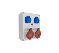 Tablero de distribución mural - ELEKTRO-PLAST - R-BOX 240 - 2x32A 5P 400V - IP44 - Gris plástico