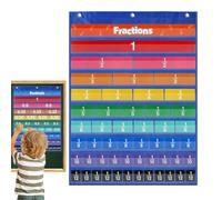 Tablero de enseñanza con bolsillos | Fichas Didácticas Fracciones Decimales,Póster Display Para Profesor De Mesa O Pared