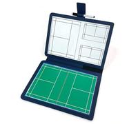 Tablero de Entrenamiento de Bádminton, Borrado en Seco Doble Cara Pizarra Táctica, Escribible y Borrable, para la Planificación Estratégica