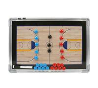 Tablero de Entrenamiento de Estrategia Fútbol, Pizarra Baloncesto Entrenador, con Piezas Ajedrez Magnéticas y Bolígrafo Borrable, Ideal para Planificar Estrategias(Basketball)