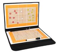 Tablero de Entrenamiento de Voleibol, Carpeta Táctica para Entrenar, con Piezas de Ajedrez Magnéticas y Rotuladores, Diseño Plegable, Uso por Ambos Lados