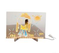 Tablero de escritura LED DIY para niños con panel acrílico para dibujo creativo, actividades educativas e iluminación nocturna (30 x 20 cm)