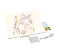 Tablero De Escritura LED Para Niños - Tablero Luminoso Para Pintar - Material Educativo de Dibujo, Juego de Viaje para Niños y Niñas en Casa o Escuela