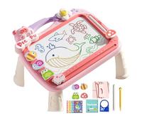 Tablero de escritura magnético para niños, Tablero de dibujo magnético - de dibujo de dibujos animados con 2 bolígrafos,Juguetes educativos multifuncionales de aprendizaje temprano, tablero de
