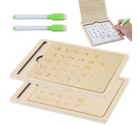 Tablero de Escritura Ruso y Árabe para Niños,Tablero Educativo de Madera para Aprender a Escribir Letras - Juguete Educativo Interactivo con Base de para Dibujo - Regalo para Día del Niño