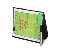 Tablero de estrategia futbolística, Tablero táctico de fútbol, borrado en seco, plegable, doble cara, con rotuladores, bolígrafo, silbato y borrador