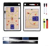 Tablero de estrategia magnético azul hielo para fútbol, baloncesto, voleibol, hockey, kit de entrenamiento portátil con marcadores borrables y soporte, herramienta de planificación de 38 x 23 cm para