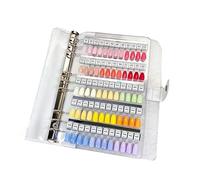 Tablero de exhibición de Nails Art que incluye puntas de muestra magnéticas y pegatinas para vistas previas de colores reales, etiquetas de uñas numeradas