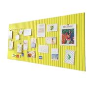 Tablero De Exhibición Fotos For Trabajos Escolares, Boletín Mensajes, Pegatinas Pared Fieltro Grueso, Fondo Decorativo, Carteles DIY, 3 Uds para Fotos(Lemon yellow,60x120cm)