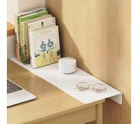 Tablero de extensión de espacio de metal para refrigerador, cubierta de huecos entre encimera y paredes, división lateral del refrigerador, sin taladro (blanco, 40 x 10 cm)