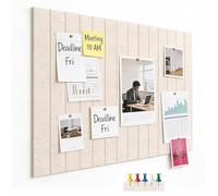 Tablero de Fieltro Autoadhesivo 60x40cm, Panel de Corcho de Pared Moderno Vision Board - Tablón de Anuncios para Habitación Infantil & Adolescente, Decoración de Pared de Dormitorio, Camel Claro