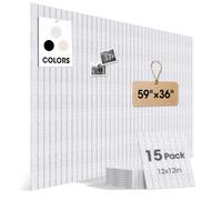 Tablero de fieltro autoadhesivo grande 150 x 90 cm, alternativa al tablero de corcho, pared de fotos y vision board con insonorización, para oficina, colegio y habitación infantil, gris plateado