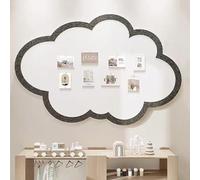 Tablero de fieltro de nube, autoadhesivo, alternativa al tablero de anuncios de visión de oficina en casa, panel de visualización de pared para fotos, notas y mensajes (40 x 60 cm, blanco)
