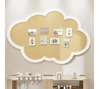 Tablero de fieltro de nube, autoadhesivo, alternativa al tablero de anuncios de visión de oficina en casa, panel de visualización de pared para fotos, notas y mensajes (40 x 60 cm, amarillo)