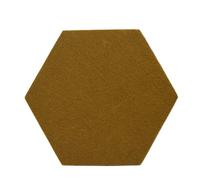 Tablero de fieltro hexagonal autoadhesivo, tablones corcho for fotos, azulejos decorativos pared espuma colorida, 16 Uds para Fotos(Brown)