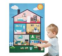 Tablero De Fieltro Para Historias | Tablero De Fieltro Decorativo Para Habitación,Juego Educativo Sensorial Para Desarrollar Habilidades Unisex En Casa Viaje Preescolar Tiempo De Juego Edad +3 Años