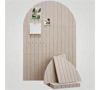 Tablero de Fieltro Self-Adhesive Arch Felt Acoustic Panel | Arched Felt Bulletin Board Soundproof Wall Stickers Decor for Apartment Office(Dark camel)