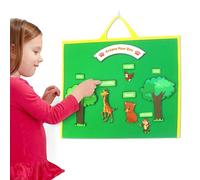 Tablero De Fieltro, Tablero De Juegos De Franela Plegable Tableros De Cuentos Para Niños Pequeños En Edad Preescolar, Material Didáctico Para Narración De Cuentos En Preescolar Y Educación En El Hogar