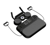 Tablero de Fitness portátil, Entrenador de Pilates Ajustable 6 en 1 con Rueda AB y empuñaduras de flexión, 72 cm Plegable para el Entrenamiento de hogar/Oficina Black