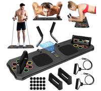 Tablero de flexiones con conteo automático, equipo de ejercicio 24 en 1 para uso en casa, sistema de fitness para ejercicios de pecho en el suelo, equipo profesional para quemar grasa y entrenamiento