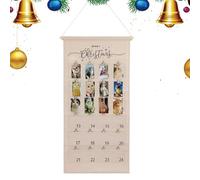 Tablero de fotos para fotos, calendario de Navidad, bolsillo de Adviento con clips, tablero de memoria, para habitación, dormitorio, escritorio, escuela, hogar, universidad, cubículo, aula