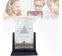 Tablero de Galton de Escritorio, Modelo de Demostración | Acrílico PP, clavijas inoxidables, bolas acero crean curva de probabilidad. Ideal laboratorio y escritorio.(16cm*12cm)
