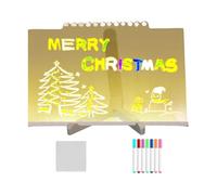 Tablero de goma seca acrílica, LED Whiteboard for School, Acrylic Memo Board for Home, Dry Erase Board with LED Lights, Modern LED Writing Board with Lights