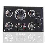 Tablero de instrumentos modificado, 12-24 V, aceite universal, temperatura del agua, voltaje, presión, velocidad, juego de medidores combinados con llave de encendido, interruptor de luz y panel de co