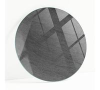Tablero de la Mesa de Cristal Templado Redondo Ø 60 cm | Placa De Seguridad | Topes Antideslizantes | Instalación Rápida | Bordes Pulidos | para Salón y Comedor | Diseño Moderno - Piedra Natural