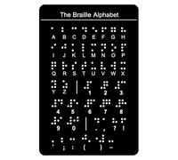 Tablero De Letras Braille Con Puntos Elevados 12x18 4 Cm Para Niños Ciegos Aprendizaje De Números Y Puntuación Diapasón Tablero Educativo De Aluminio