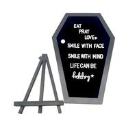 Tablero de letras de ataúd misterioso con letras, decoración de boda, tablero de letras de fieltro, suministros de fiesta, ataúd de fieltro, mensaje gótico, decoraciones de Halloween