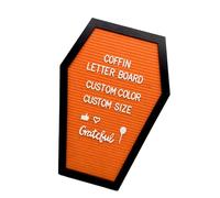 Tablero de letras de ataúd misterioso con letras, decoración de boda, tablero de letras de fieltro, suministros de fiesta, ataúd de fieltro, mensaje gótico, decoraciones de Halloween