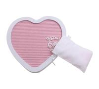 Tablero de letras de fieltro con forma de corazón con marco de madera con letras intercambiables, tablero de mensajes para anuncio de bebé, casa de campo, decoración del hogar, tablero de mensajes de