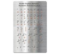 Tablero de letras en braille profesional con números elevados y tablas de aprendizaje de puntuación, tablero portátil de ayuda docente con puntos elevados