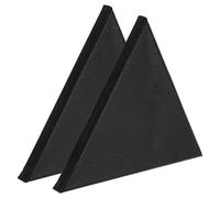 Tablero de lienzo triangular de 11,8" for pintar, 2 paneles estirados en, tablero de marco for pintura artística en forma de círculo acrílico al óleo, caballete de madera dibujado, negro(7.9")