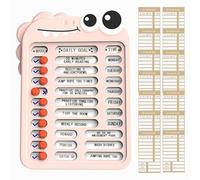 Tablero de lista de verificación de Chore Chart, gráfico para niños - Horario de trabajo para adultos,Desarrolle buenos hábitos con el control deslizante Autodisciplina Check-in Board Workplace