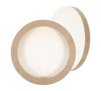 Tablero de madera de 12", paquete de 2 paneles de lienzo de madera redondos sin terminar for pintar for manualidades, color madera(8")