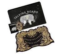 Tablero de madera grande con mensaje de radiestesia, herramienta para decir mensajes, tablero de espíritu parlante con plancha mística para juegos, calavera con plancha
