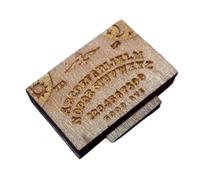 Tablero de madera Ouija Spirit - Diseño vintage del alfabeto para adivinación, plancha suave y almacenamiento de cajones ocultos, pieza de exhibición retro, ideal para fiestas de Halloween, decoración
