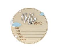 Tablero de madera para marcar registros de crecimiento del bebé para montaje mensual de fotografía sin necesidad de herramientas, accesorios seguros para fotos de bebé