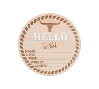 Tablero de madera para marcar registros de crecimiento del bebé para montaje mensual de fotografía sin necesidad de herramientas, accesorios seguros para fotos de bebé