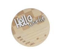 Tablero de madera para marcar registros de crecimiento del bebé para montaje mensual de fotografía sin necesidad de herramientas, accesorios seguros para fotos de bebé