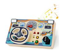 Tablero de madera para niños pequeños, tablero de interruptor Montessori para niños con autismo, tablero sensorial para desarrollar habilidades motoras finas, juguetes sensoriales de luz LED para